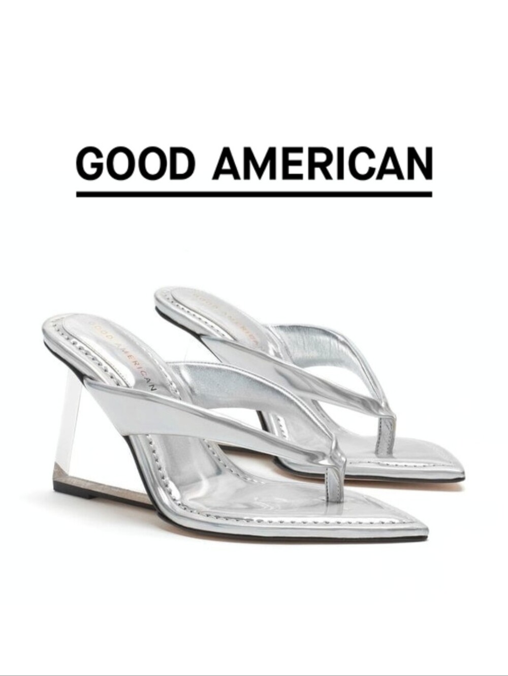 Good American - Cinder-F*cking-Rella Thong - Silver - Size 6 - Picture 3 of 7